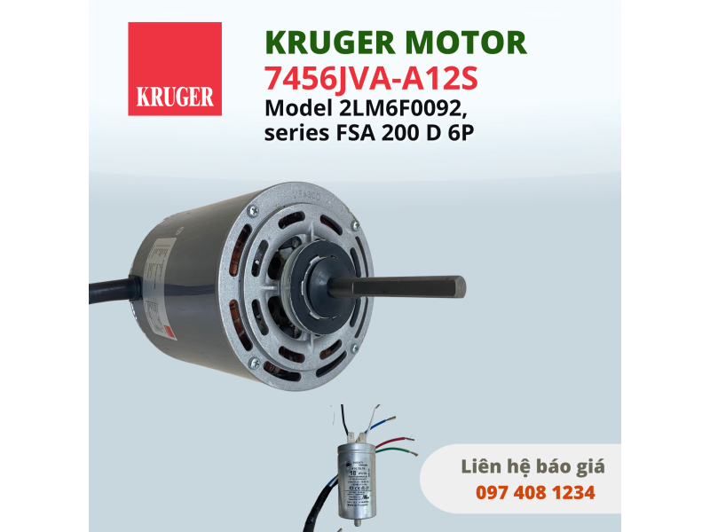 Motor Kruger 7456JVA-A12S (Model 2LM6F0092, series FSA 200 D 6P)