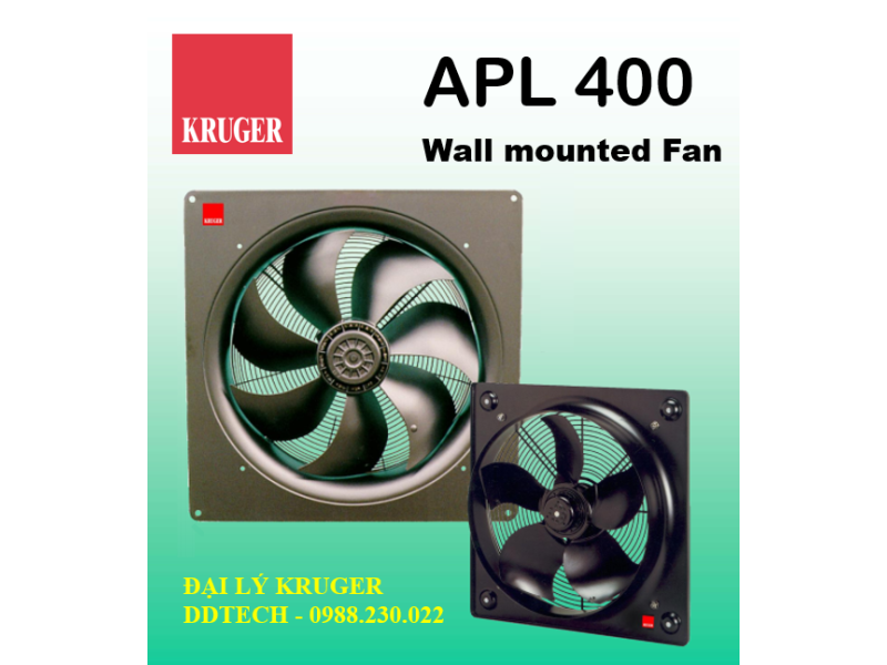 [CÓ SẴN] Quạt gắn tường Kruger APL 400 4P-1 1S - 4792 m3/h - Đại lý chính hãng