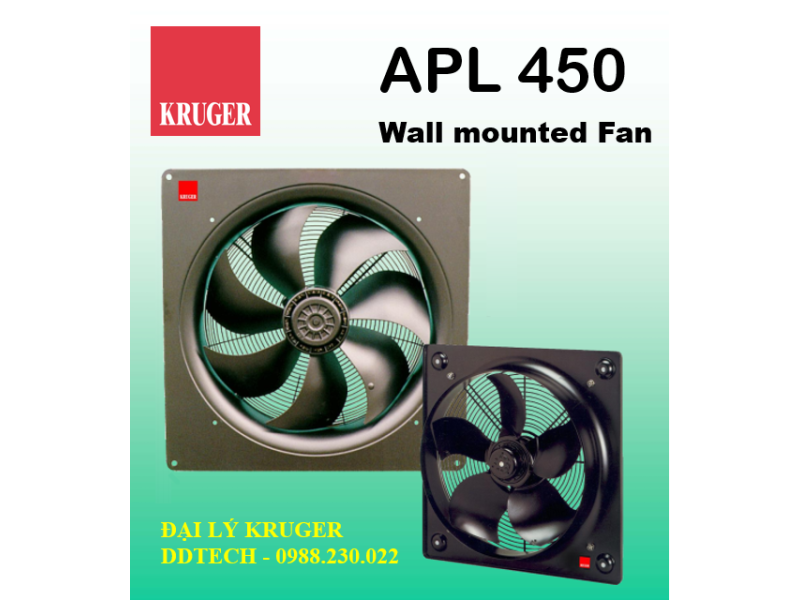 [CÓ SẴN] Quạt gắn tường Kruger APL 450 4P-1 1S - 6574 m3/h - Đại lý chính hãng