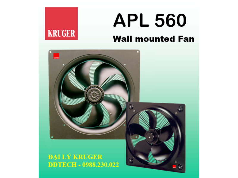 [CÓ SẴN] Quạt gắn tường Kruger APL 560 4P-1 1S - 10577 m3/h - Đại lý chính hãng