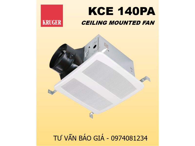 [CÓ SẴN] Quạt gắn trần KRUGER KCE 140PA - 132CMH - Đại lý chính hãng