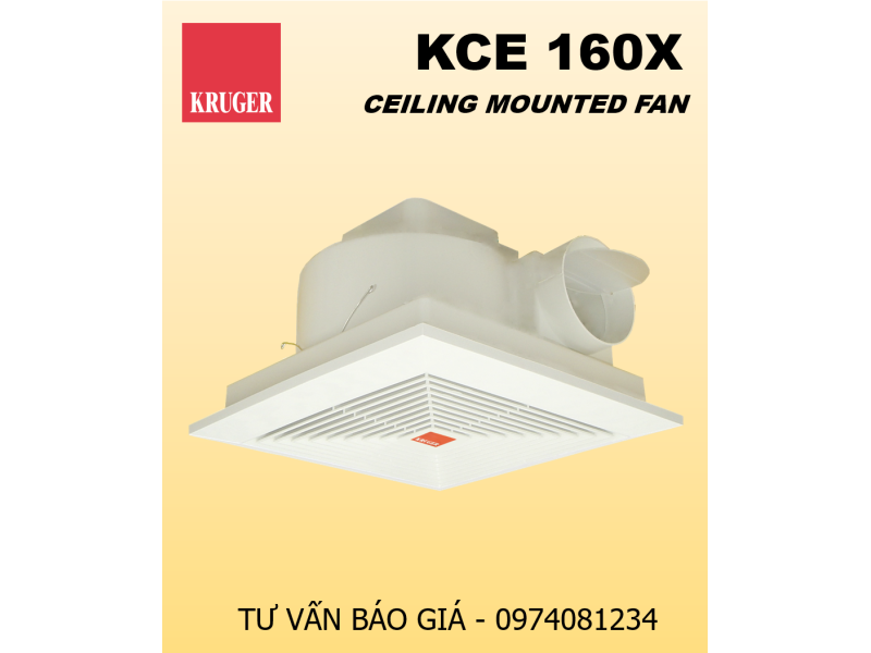 QUẠT GẮN TRẦN KRUGER KCE 160X - CEILING MOUNT TYPE