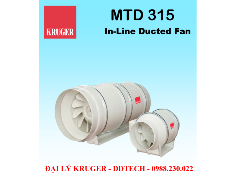 Quạt in-line nối ống gió Kruger MTD 315 -  In-Line Ducted Fan