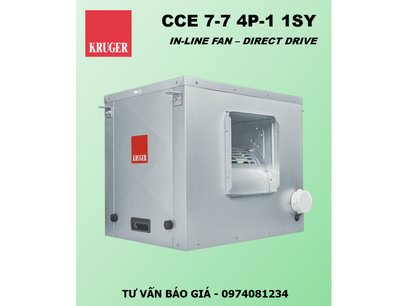 QUẠT HỘP LY TÂM KRUGER CCE 7-7 4P-1 1SY - 1577 M3/H