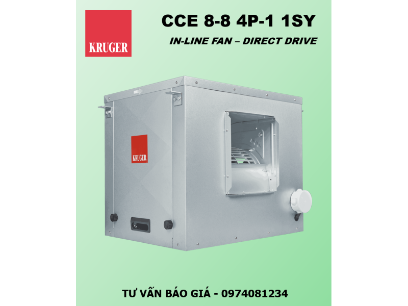 QUẠT HỘP LY TÂM KRUGER CCE 8-8 4P-1 1SY - 1613 M3/H