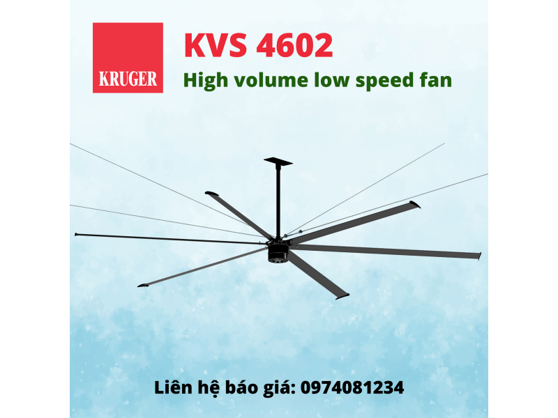 QUẠT TRẦN KRUGER/HIGH VOLUME LOW SPEED FANS KVS 4602