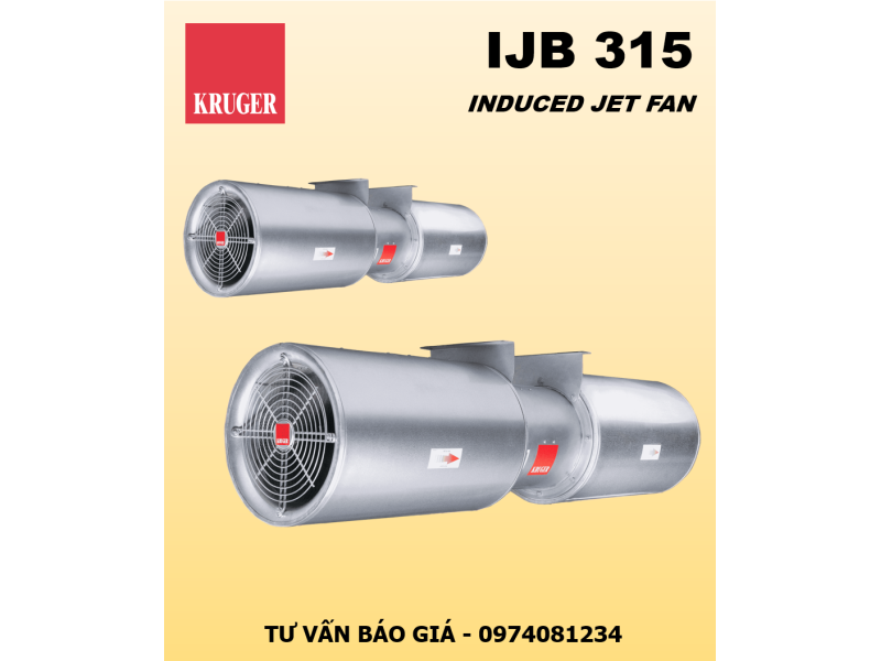 QUẠT PHẢN LỰC KRUGER IJB 315 - INDUCED JET FAN