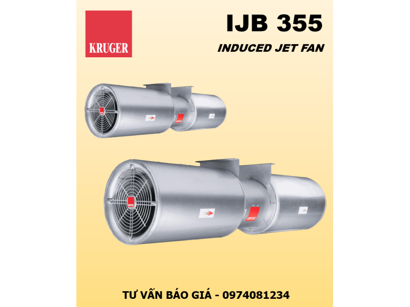 QUẠT PHẢN LỰC KRUGER IJB 355 - INDUCED JET FAN