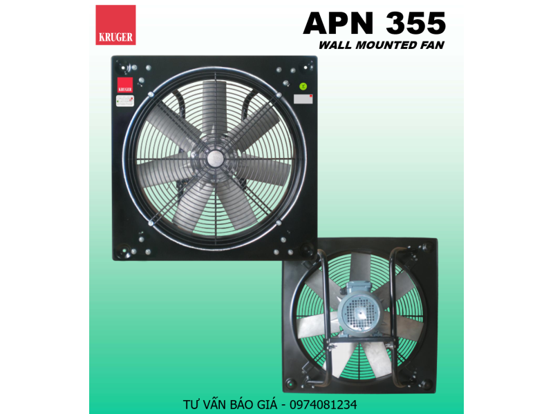 QUẠT GẮN TƯỜNG KRUGER APN 355 - DIRECT DRIVEN PROPELLER FAN