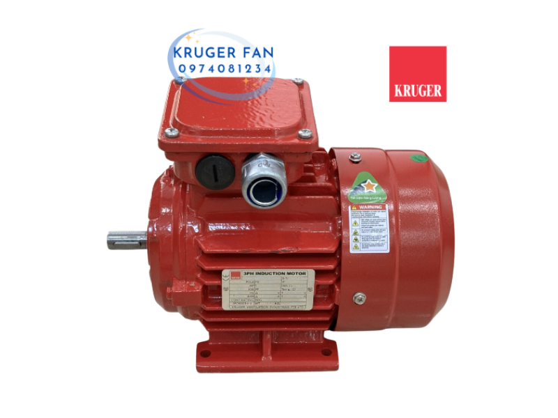 Motor Kruger chịu nhiệt 300℃ trong 2h - Motor cho quạt chống cháy Kruger