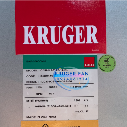 Quạt Kruger CCK-KAT 12-12/SL