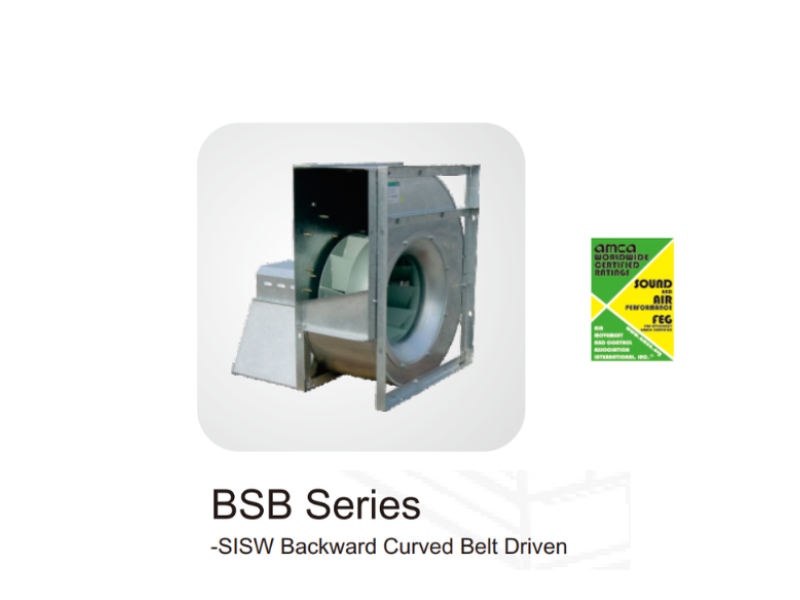 Quạt thông gió Kruger/Kruger Ventilation Fan BSB Series/BSB SINGLE INLET CENTRIFUGAL FAN with Backward Wheels