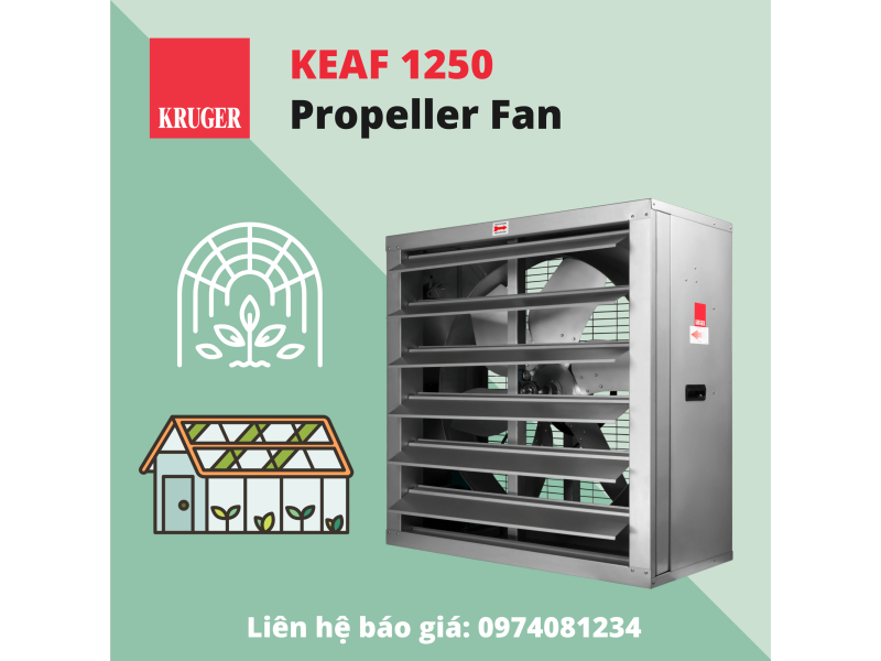 QUẠT THÔNG GIÓ NÔNG NGHIỆP/AGRICULTURE FANS KRUGER KEAF 1250