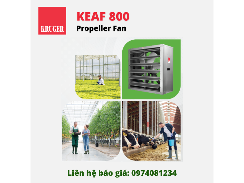 QUẠT THÔNG GIÓ NÔNG NGHIỆP/AGRICULTURE FANS KRUGER KEAF 800