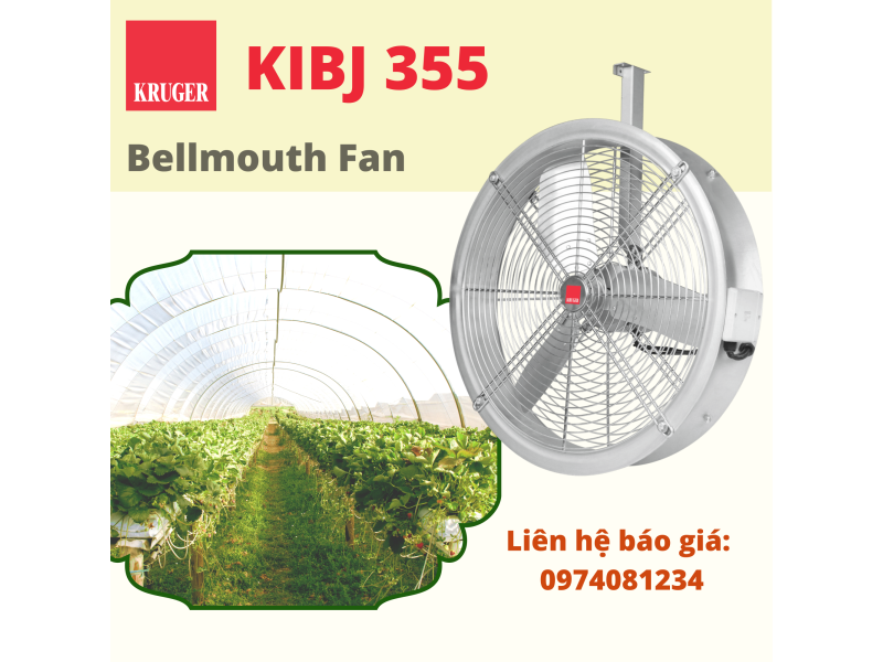 QUẠT THÔNG GIÓ NÔNG NGHIỆP/AGRICULTURE FANS KRUGER KIBJ 355