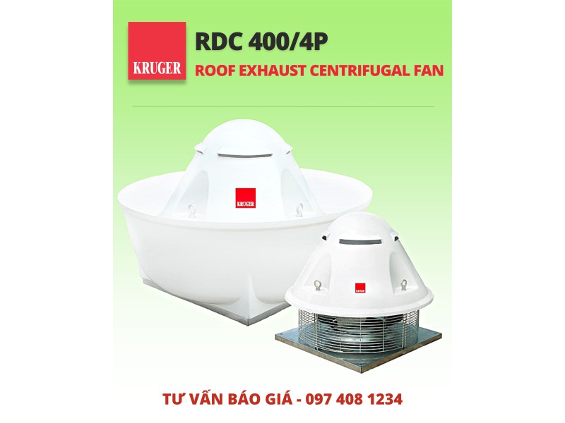 Quạt hút mái / Roof Exhaust Fans - Kruger RDC 400/4P