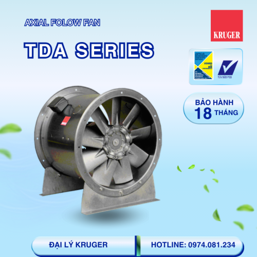 QUẠT THÔNG GIÓ KRUGER/KRUGER VENTILATION -  TDA Series - Direct Driven Tube Axial Fan