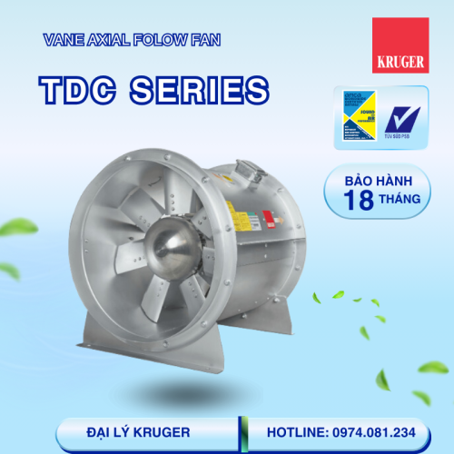 QUẠT THÔNG GIÓ KRUGER/KRUGER VENTILATION - TDC Series - Axial Flow Fan - Direct Driven Type